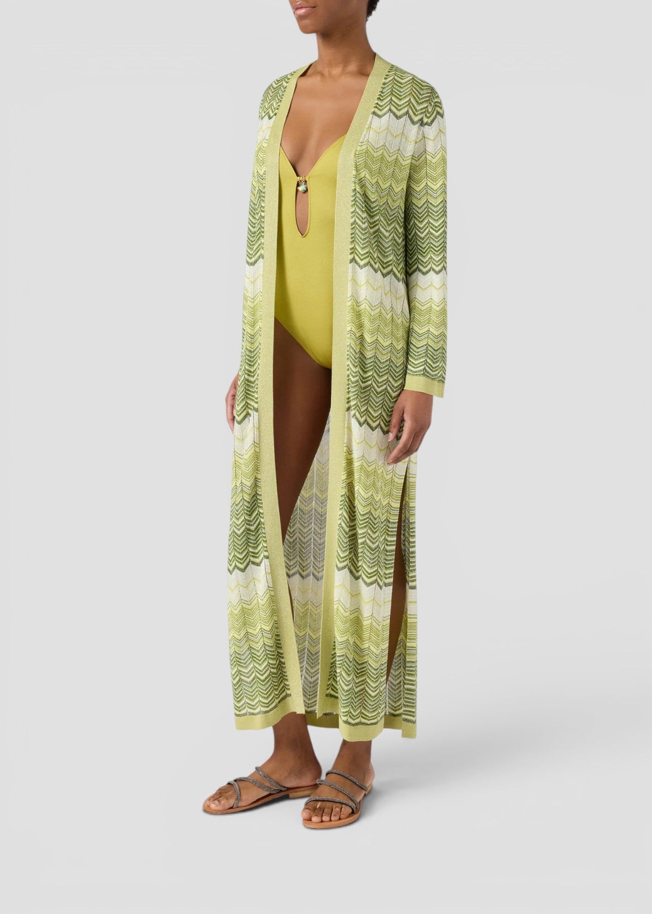 SS26-TON0001 - 08303L CARDIGAN TONIA - SEA WAVE LUREX 55L