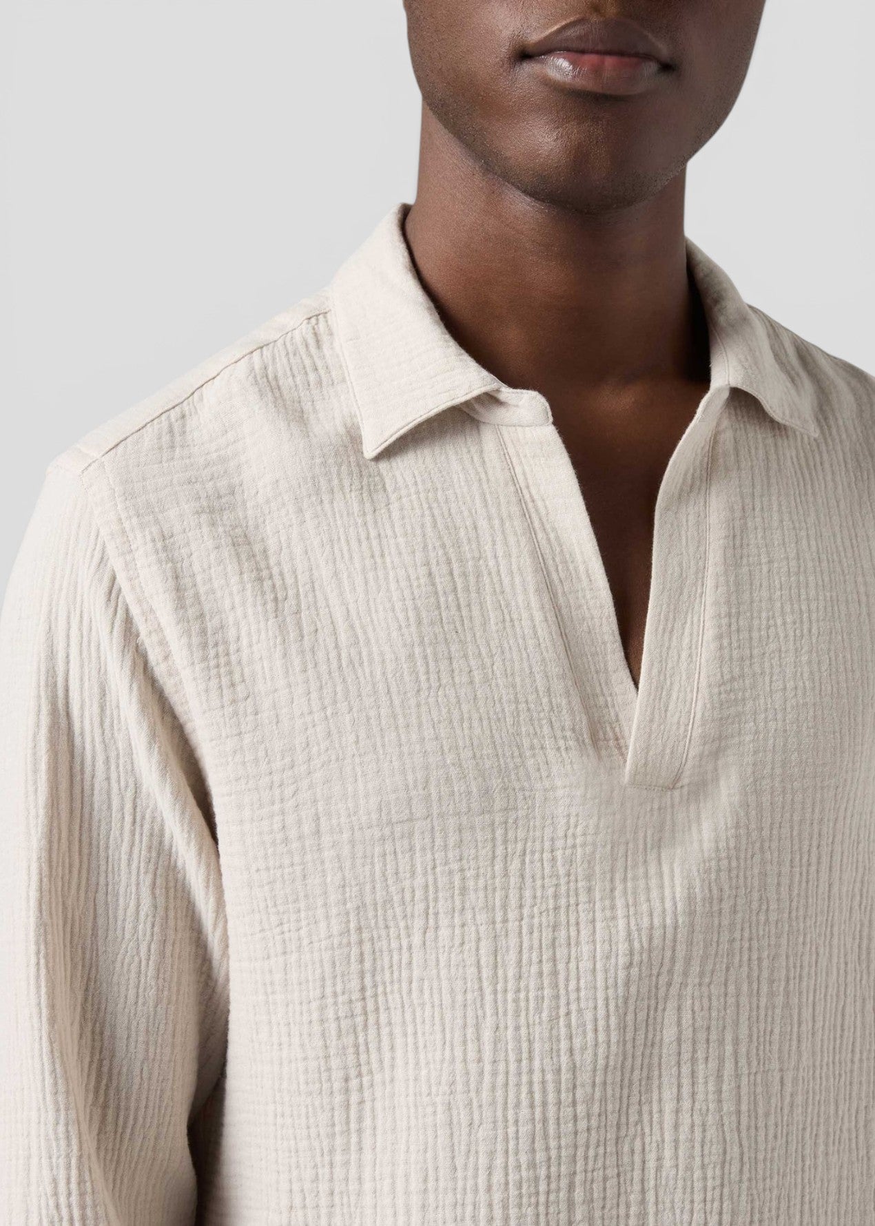 SS26-VNT0001 - 00464L CAMICIA VENTOTENE - COTTON GOFFER 10H GRAIN