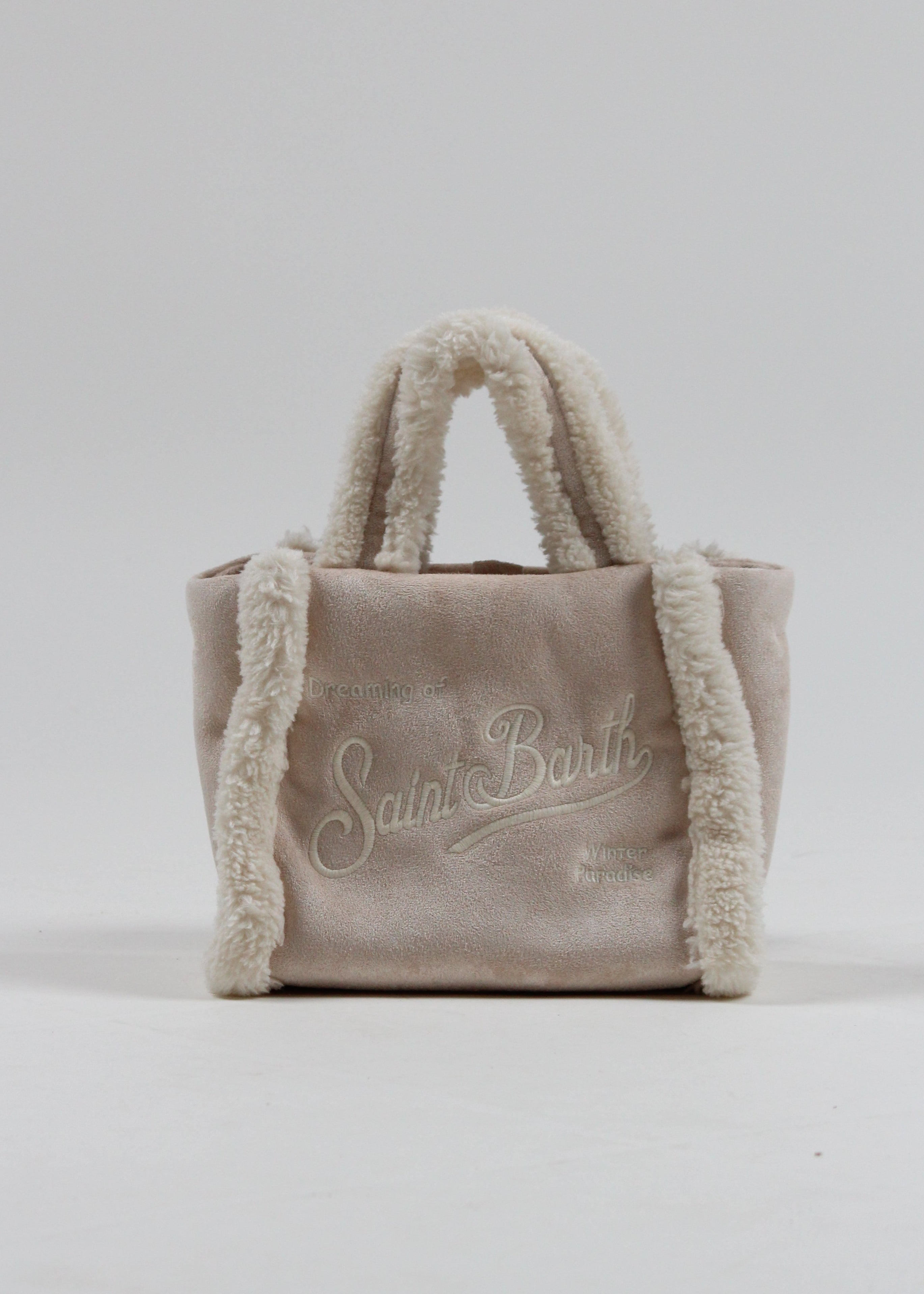 FW25-VAMI020-00208I  BORSA MINI VANITY IN TESSUTO EFFETTO SUEDE – BEIGE