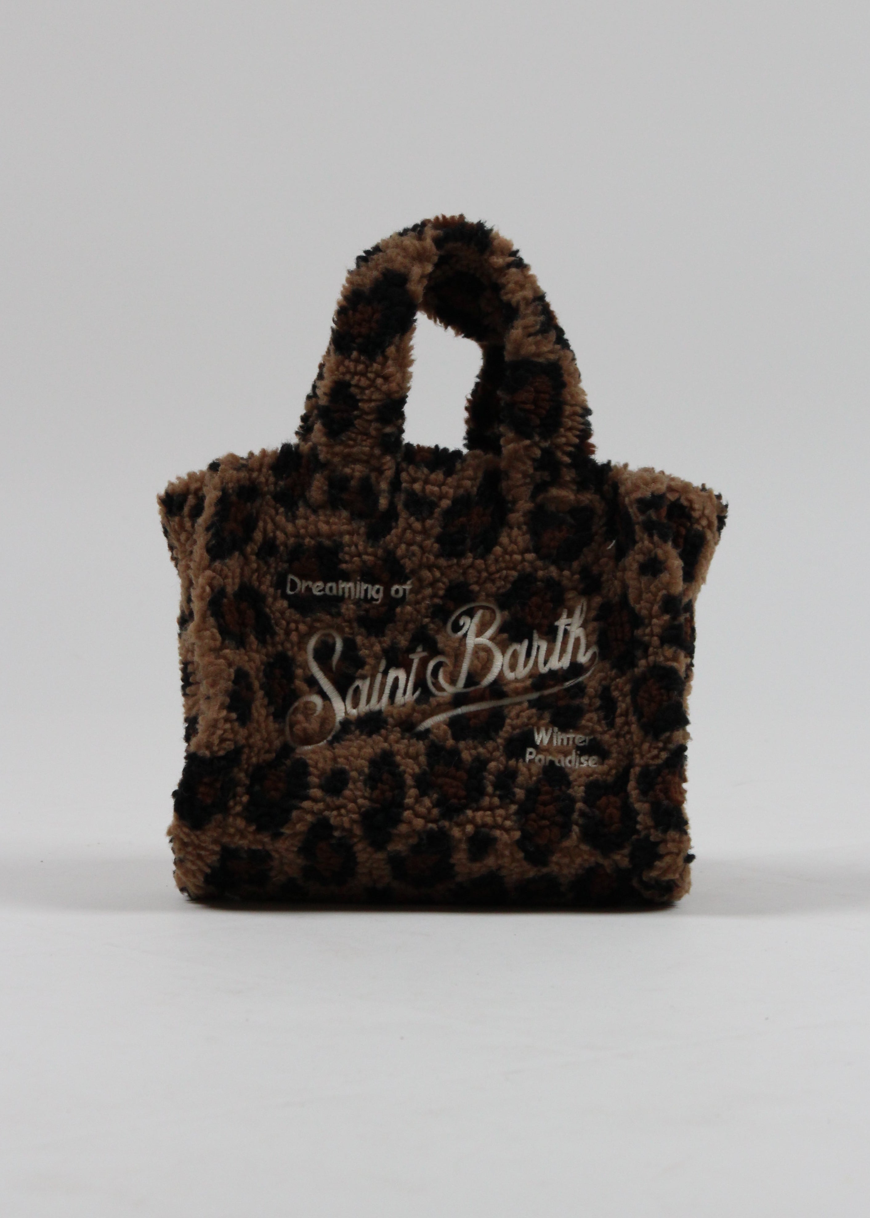 FW25-VAMI029-01475I  BORSA VANITY MINI IN TESSUTO EFFETTO TEDDY – STAMPA LEOPARDO