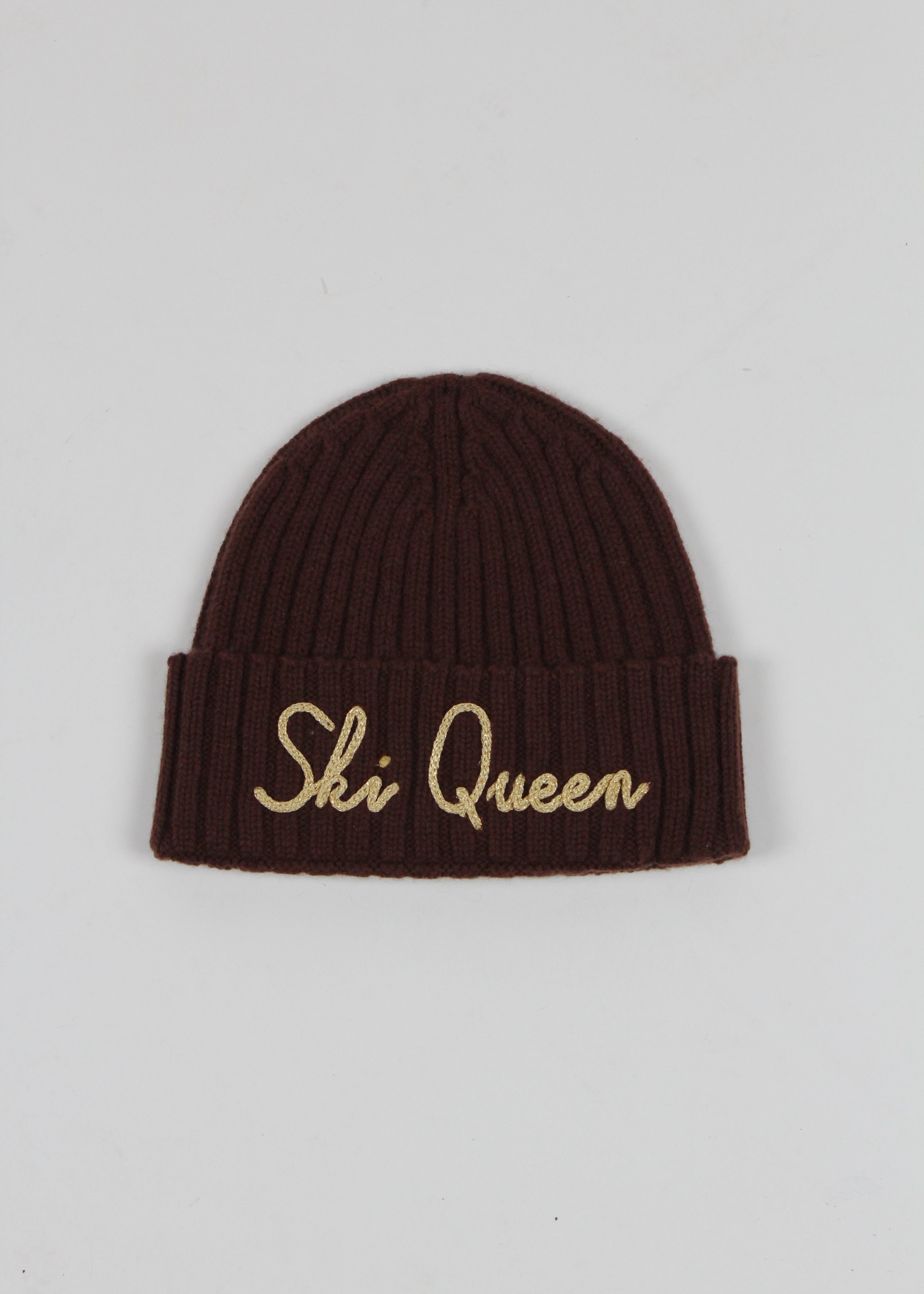 FW25-WENG005-03850I. CAPPELLO DA DONNA CON RICAMO SKI QUEEN MARRONE