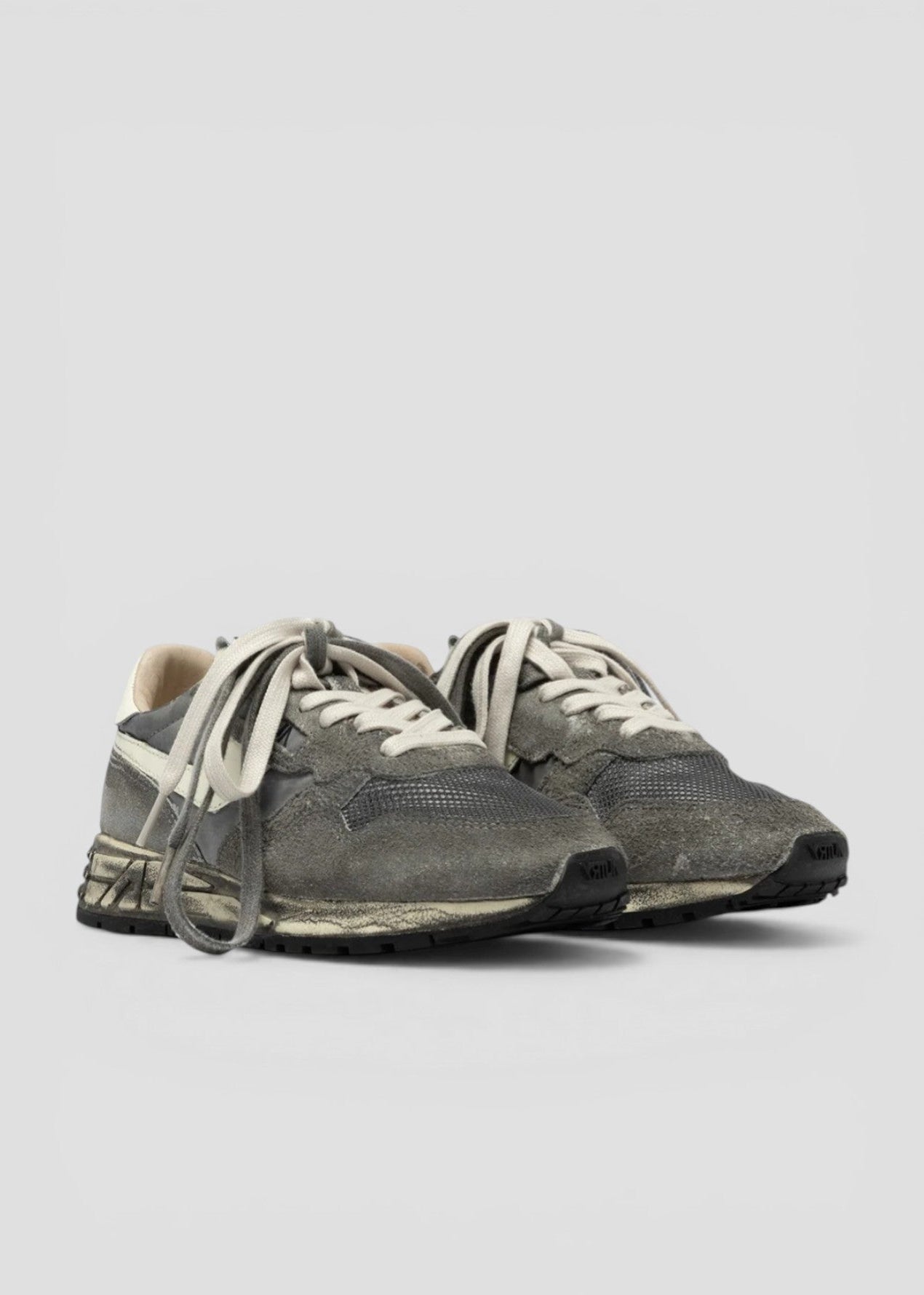 SS26-WVLM-YS07 SNEAKERS REELWIND SUP VINT SUEDE/NYLON   WHITE/BLACK