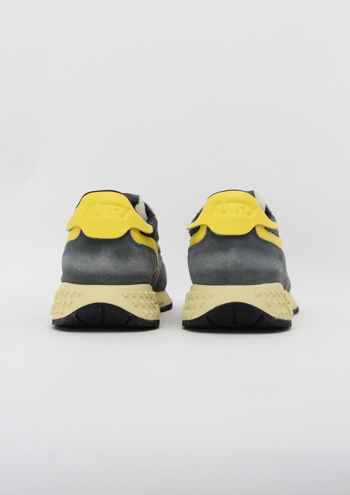 WWLM GQ06 SNEAKERS UOMO AUTRY REELWIND - GRIGIO ANTRACITE / GIALLO / CREMA
