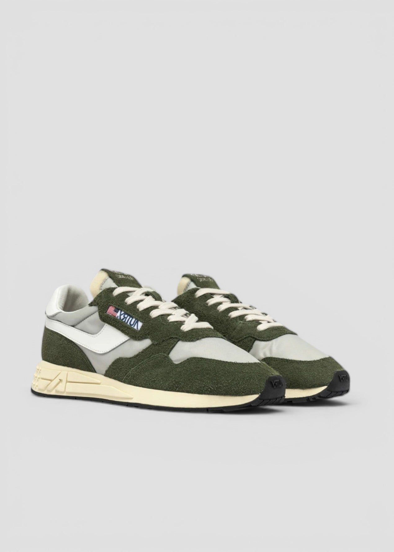 SNEAKERS WWLM-HN04 REELWIND LOW IN SUEDE E NYLON VERDE E BIANCO