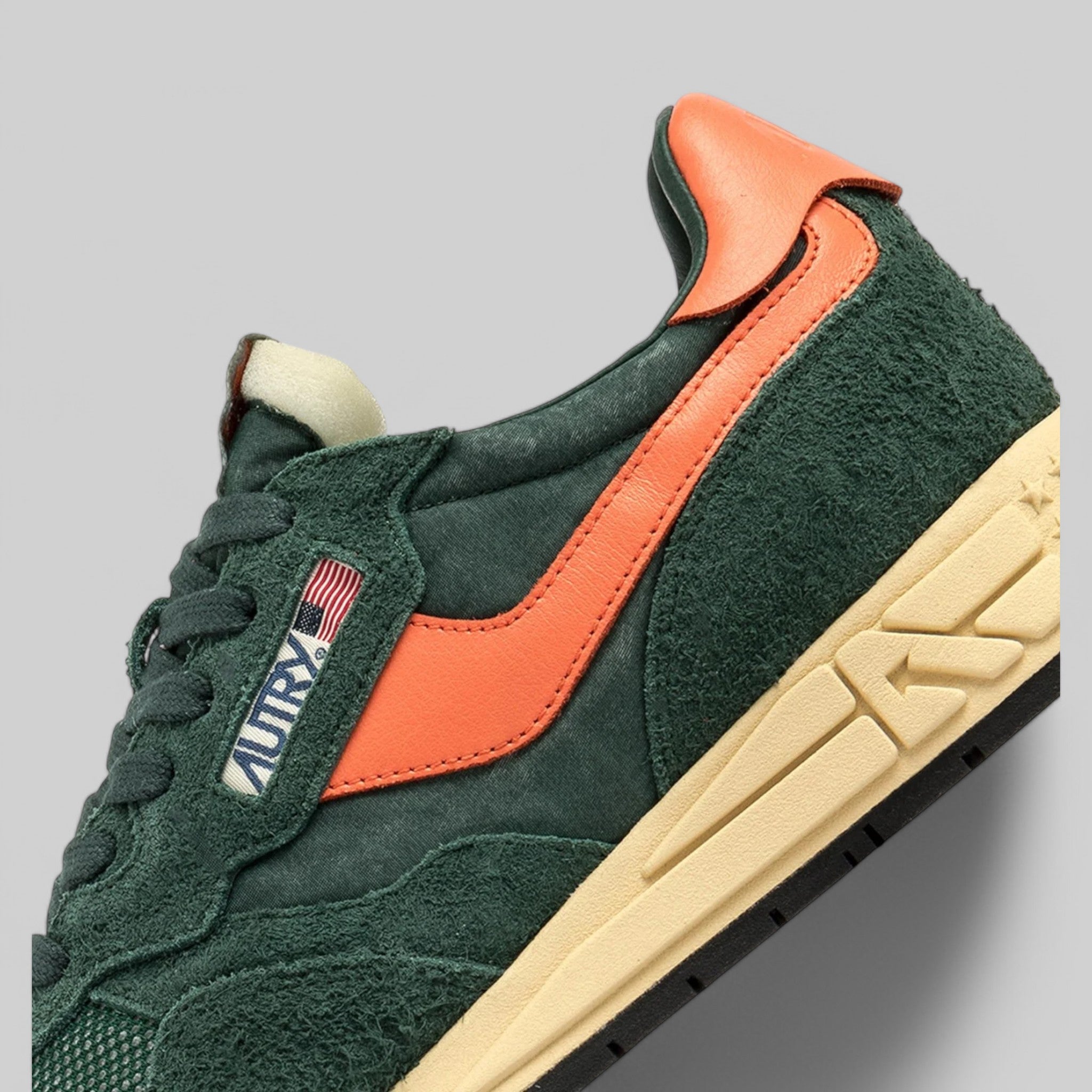 SNEAKERS WWLM-UT05  REELWIND LOW SUEDE/NET BOTTLE/ORNG