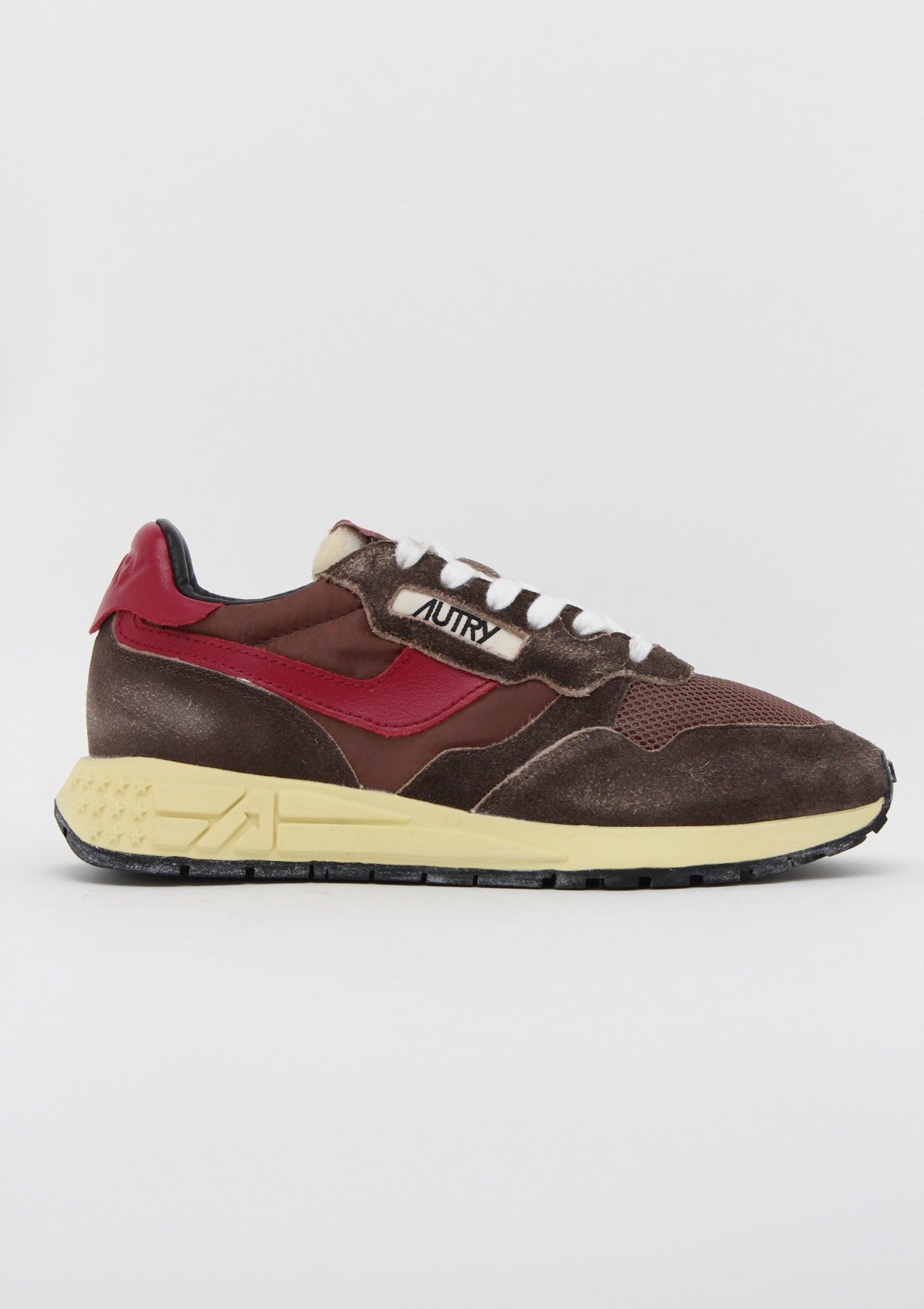 WWLW GQ08 SNEAKERS DONNA AUTRY REELWIND - MARRONE / BORDEAUX / CREMA