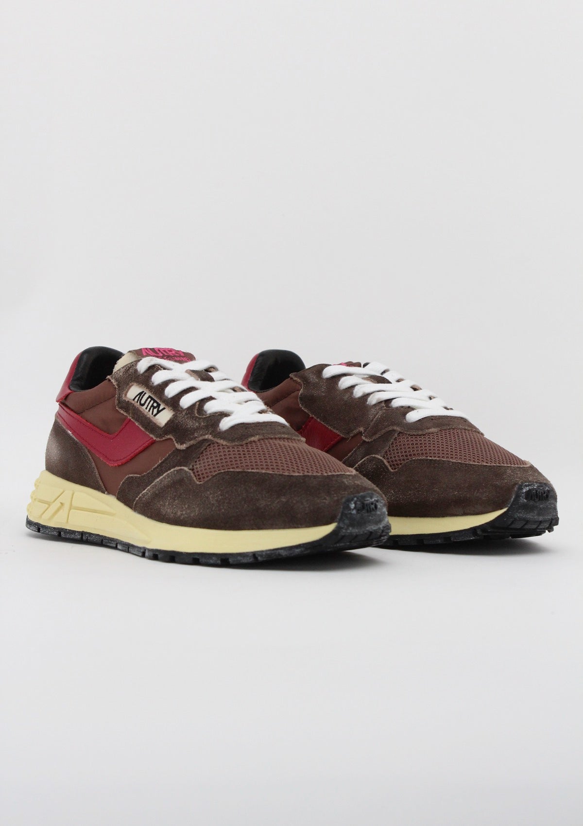 WWLW GQ08 SNEAKERS DONNA AUTRY REELWIND - MARRONE / BORDEAUX / CREMA