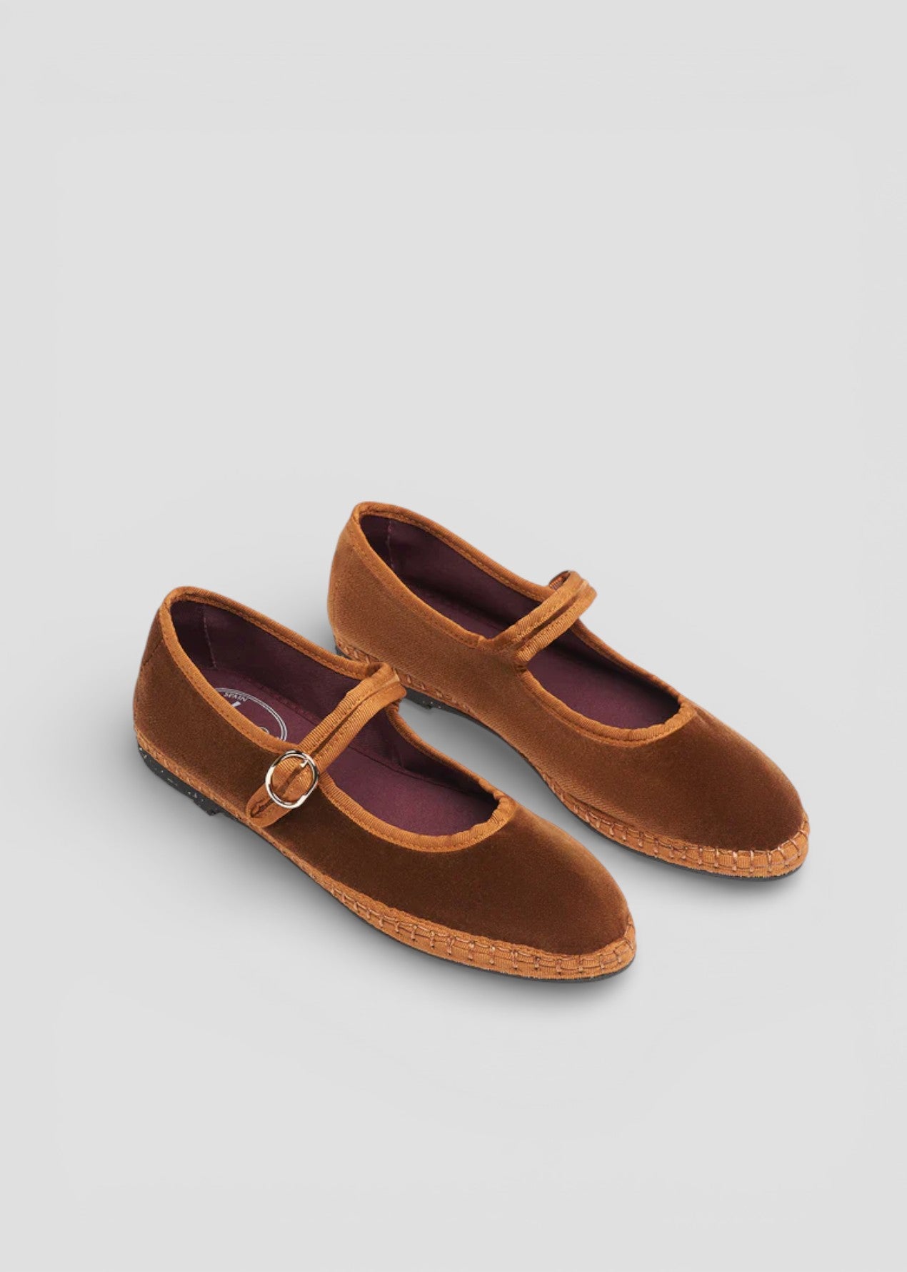SS26- YOKI MARY JANE IN VELLUTO MARRONE