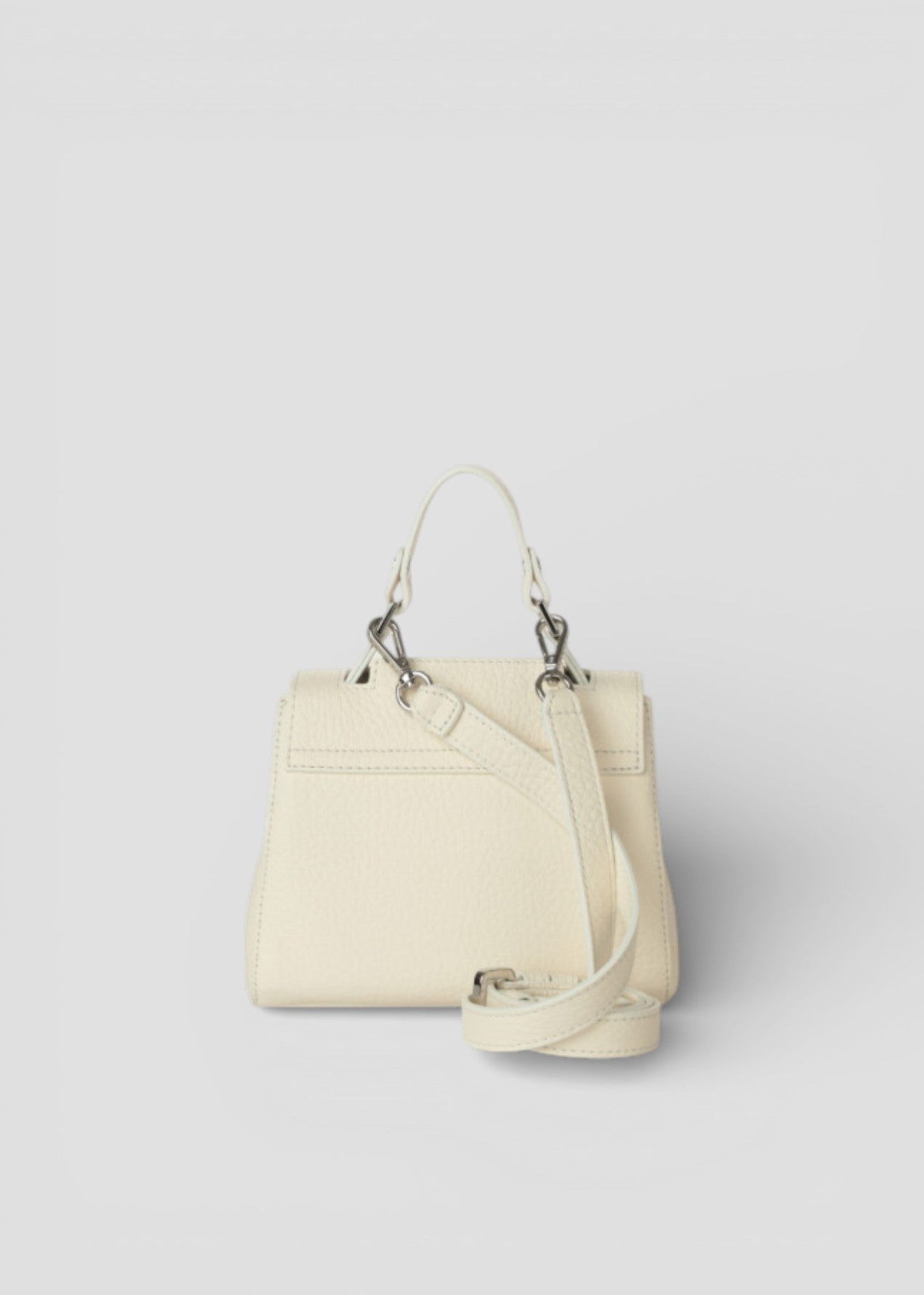 SS26-B02019-SOF  BORSA SVEVA SOFT MINI A MANO IN PELLE CON TRACOLLA BIANCO