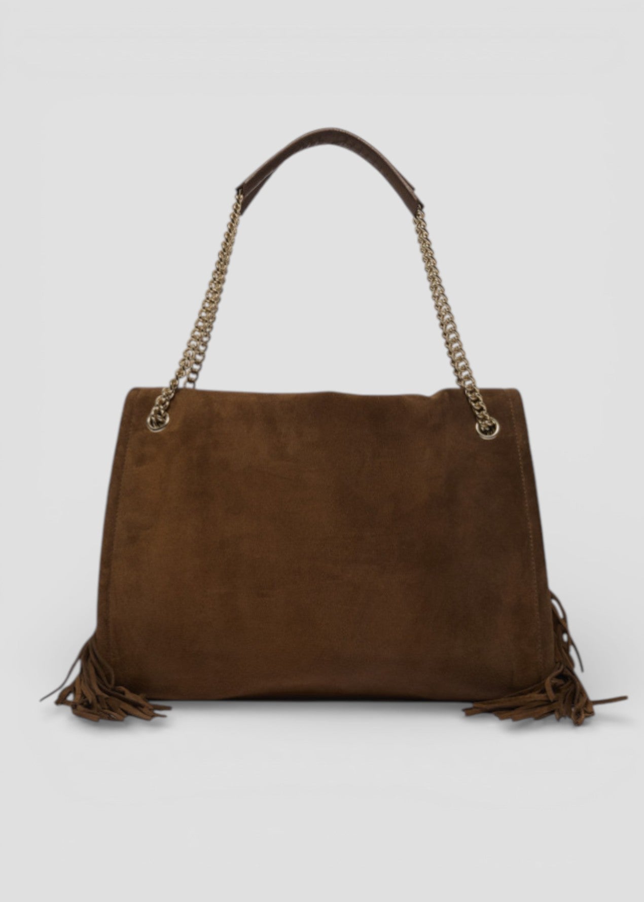 SS26-B02212-PFG  BORSA  VENUS M PEACH FRINGE COCOA