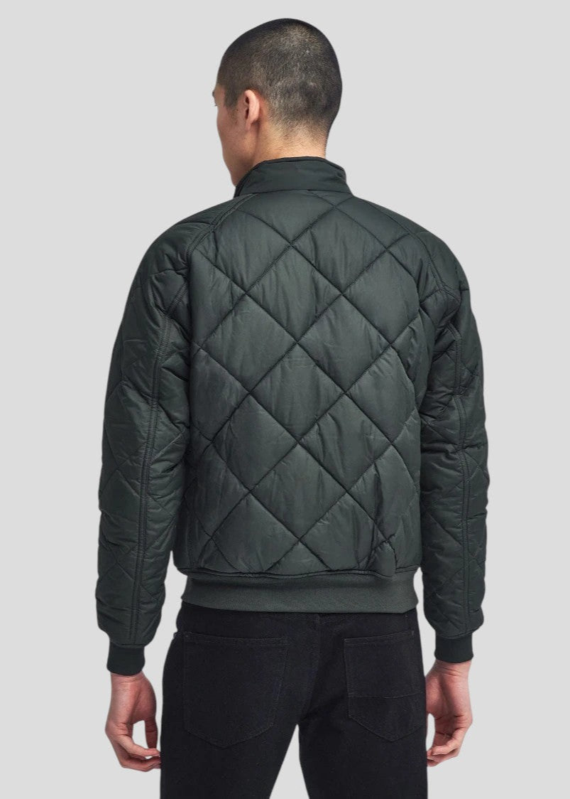 FW25-MQU1326GN91  BOMBER CON TRAPUNTA COLORE GREEN