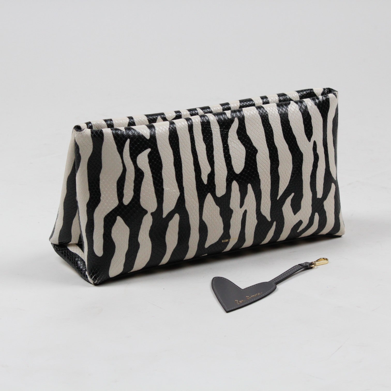 BORSA CARLOTTA COL.BLACK/WHITE  VITELLO STAMPA ZEBRA