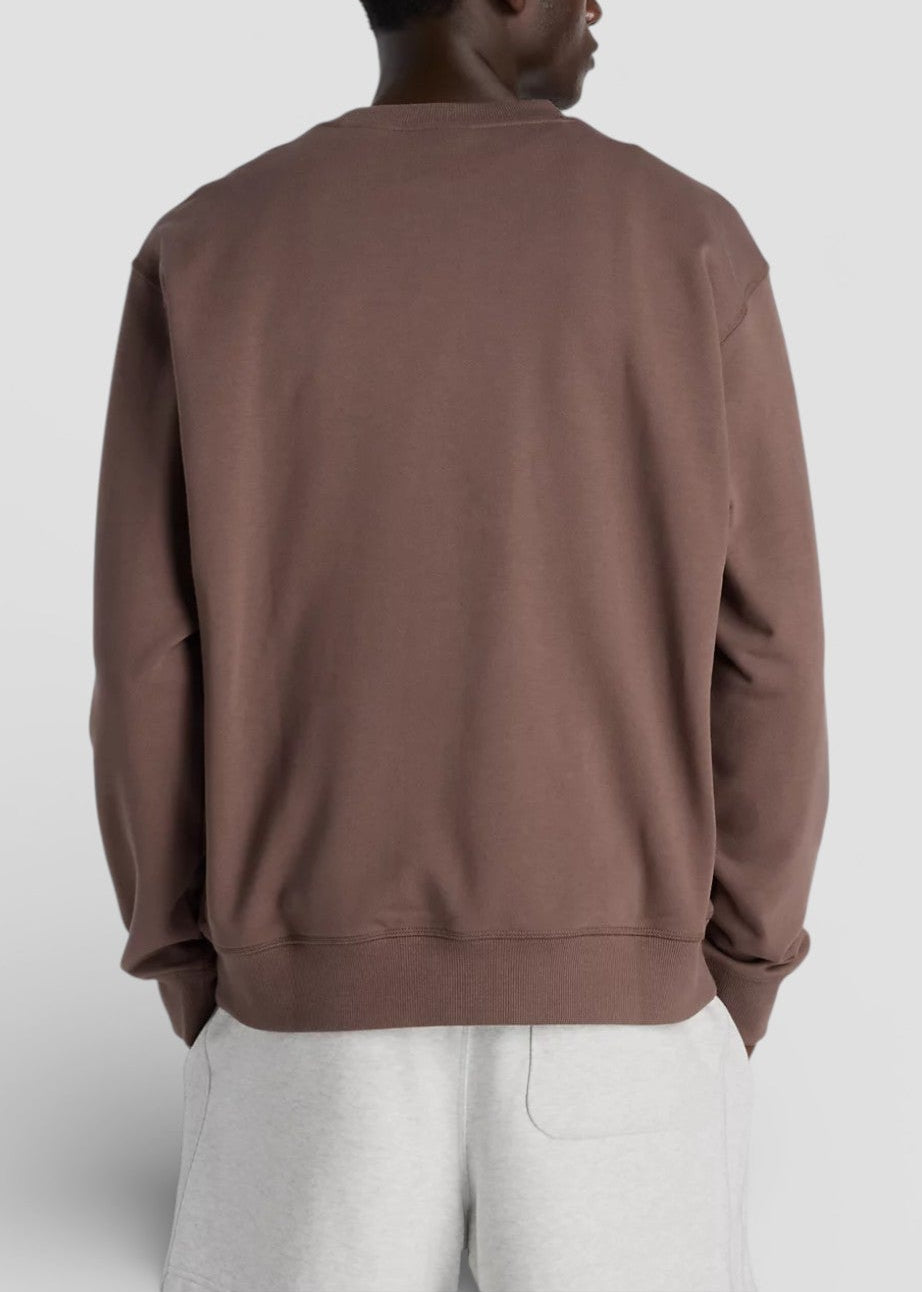 SS26-MT41547ABP FELPA SENZA CAPPUCCIO ATHLETIC PREMIUM LOGO CREW COL.CORTADO