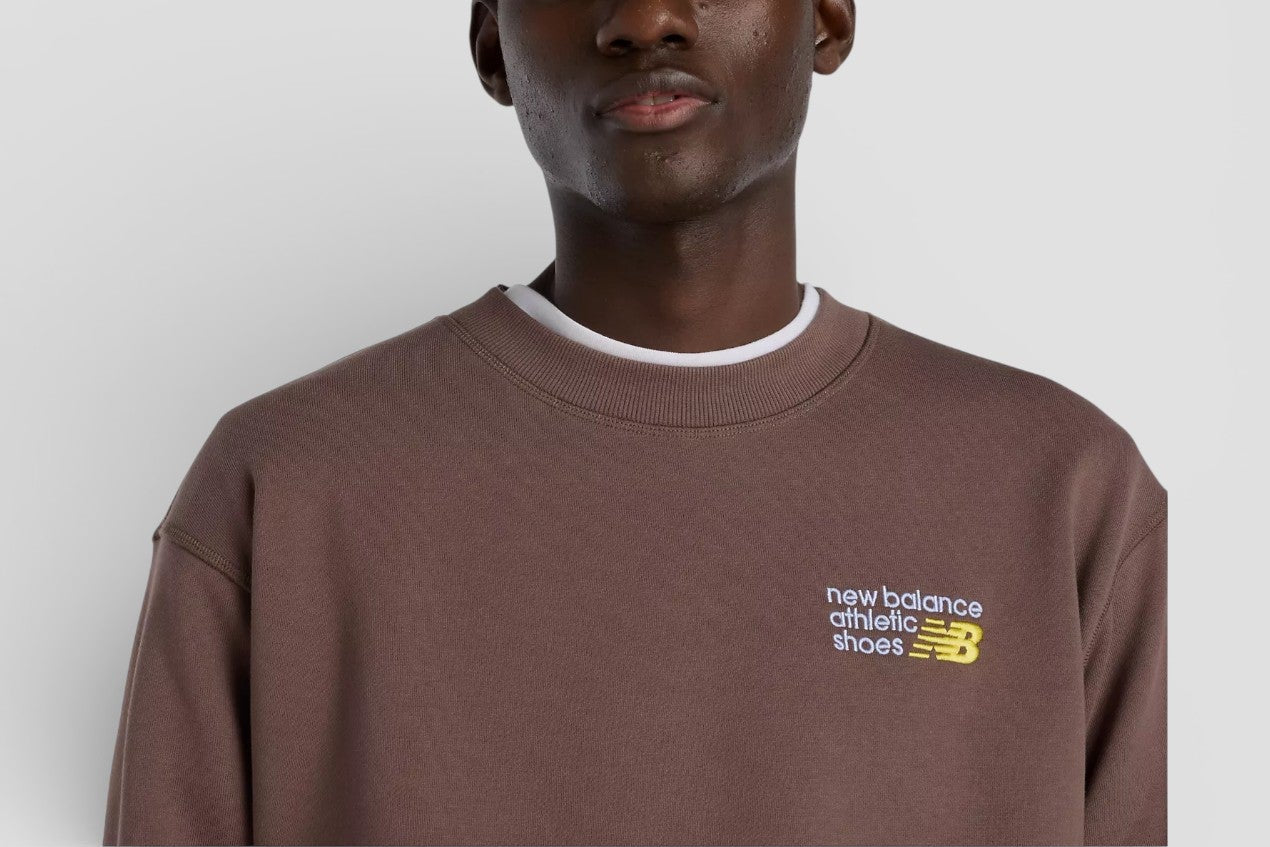 SS26-MT41547ABP FELPA SENZA CAPPUCCIO ATHLETIC PREMIUM LOGO CREW COL.CORTADO