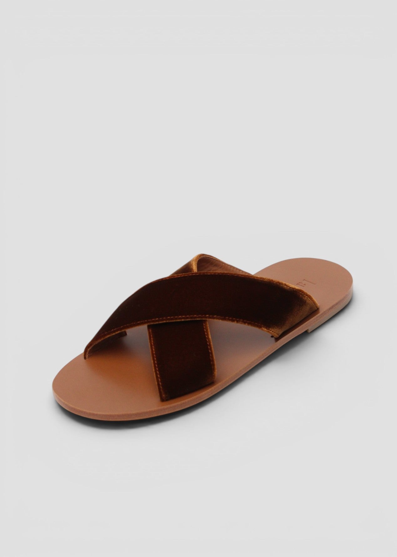SS26-9426268. STROMBOLI SANDALO IN VELLUTO COLOR CACHI