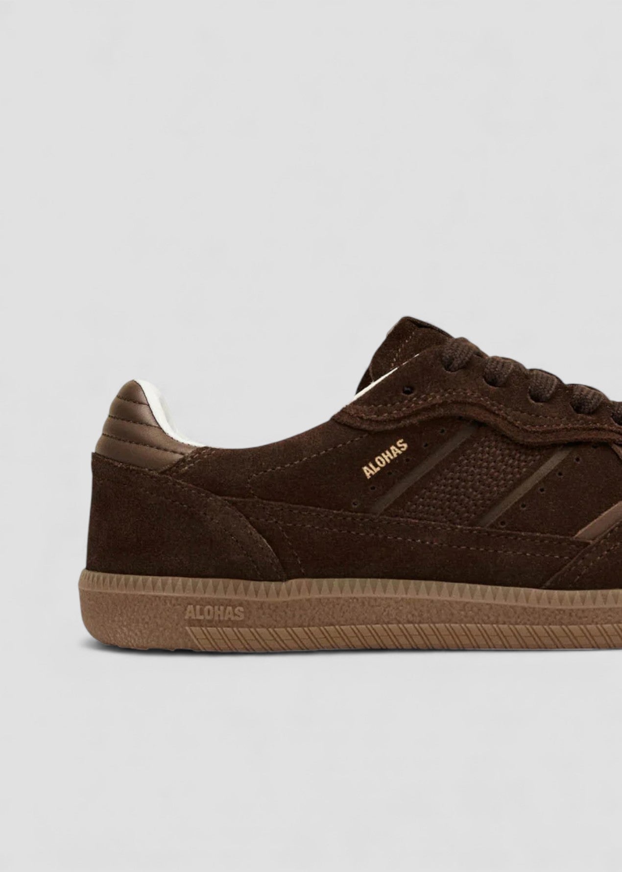 SS26-100471-05. TB.490 SNEAKERS IN PELLE SCAMOSCIATA MARRONE